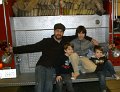 John&boys sitting on fire truck